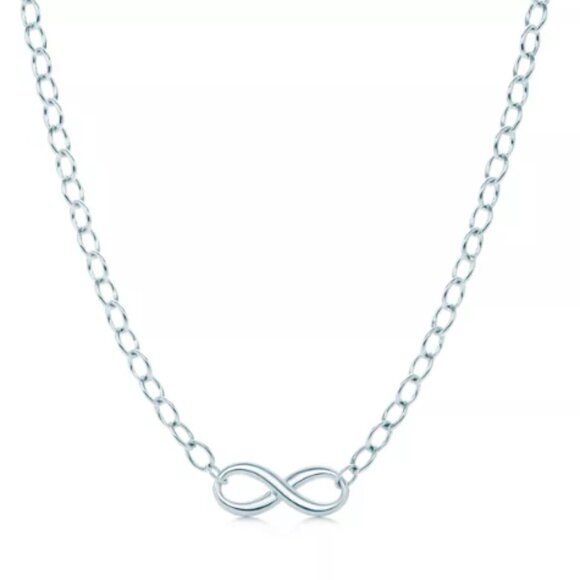 Tiffany Infinity Silver Necklace w/ Chunky Chain NWT (EXCLUSIVE!) - Picture 2 of 8